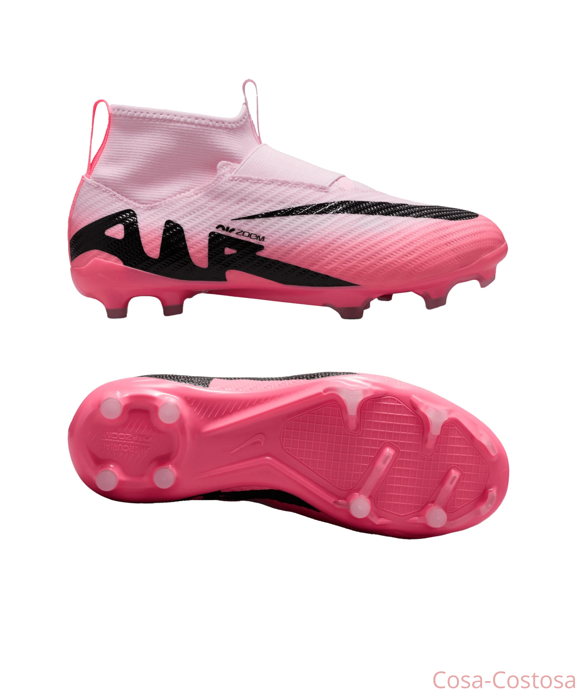 Бутсы Nike Jr Air Zoom Mercurial Superfly IX Pro FG Mad Brilliance Kids без шнурков