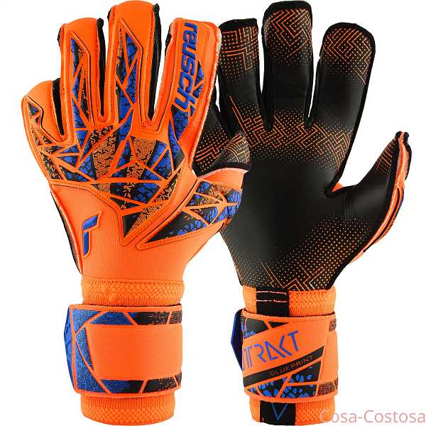 Футбольные Перчатки вратарские Reusch Attrakt X Evolution GluePrint Hyper Orange